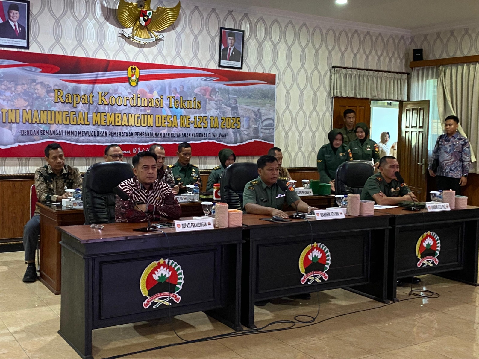 Dandim Pekalongan Hadiri Vicon Rakornis TMMD Reguler Ke-125 TA. 2025