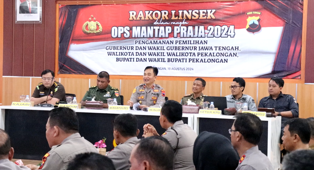 Cek Kesiapan Pilkada, Polres Pekalongan Kota Gelar Rakor Linsek Operasi Mantap Praja Candi 