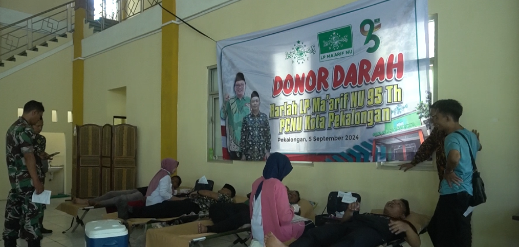 Peringati Harlah Ke 95, LP Ma’arif NU Kota Pekalongan Gelar Donor Darah