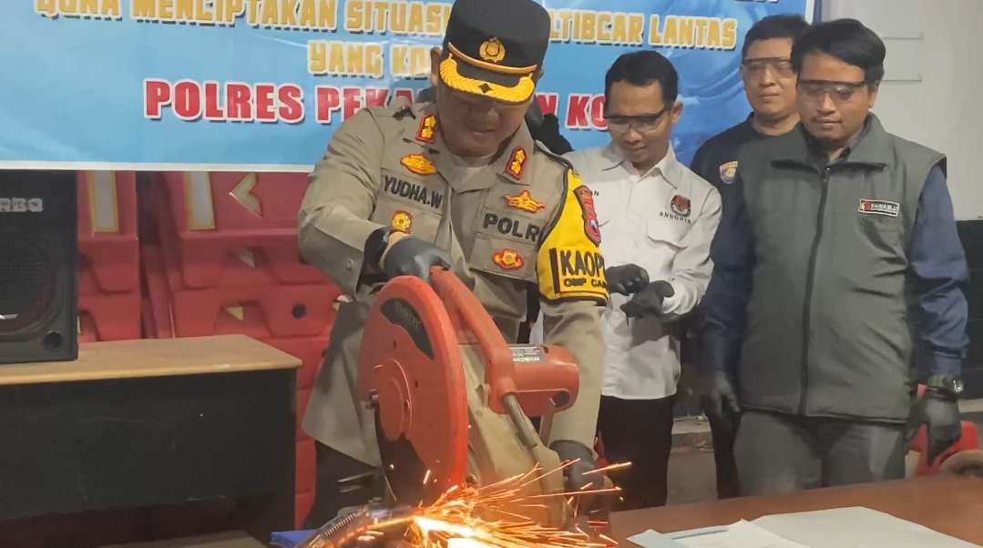 Satu Bulan Satlantas Polres Pekalongan Kota Berhasil Amankan 172 Knalpot Brong