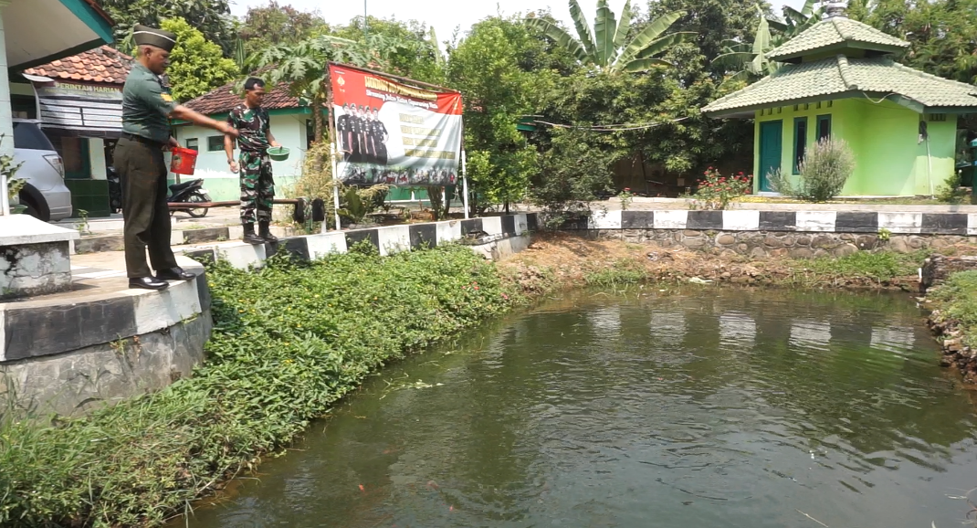 Manfaatkan Lahan Kosong, Koramil Warungasem Budidaya Ikan Air Tawar