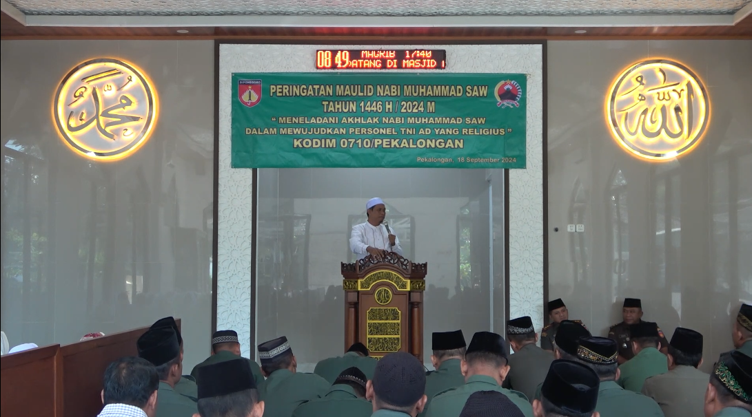 Kodim Pekalongan Gelar Peringatan Maulid Nabi Muhammad SAW