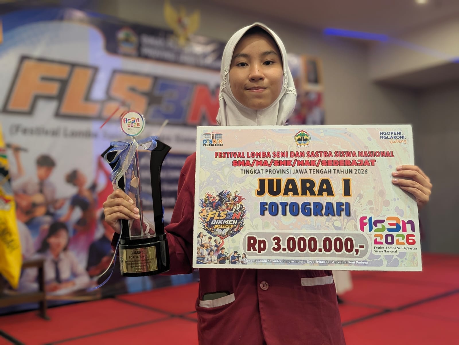 Siswi SMA Negeri 1 Pekalongan Raih Juara 1 Fotografi FLS3N Tingkat Provinsi Jawa Tengah 2026