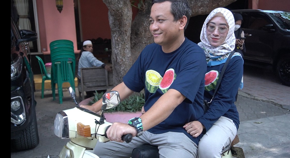 Naik Motor Ke TPS, Walikota Aaf Target Lanjut Dua Periode