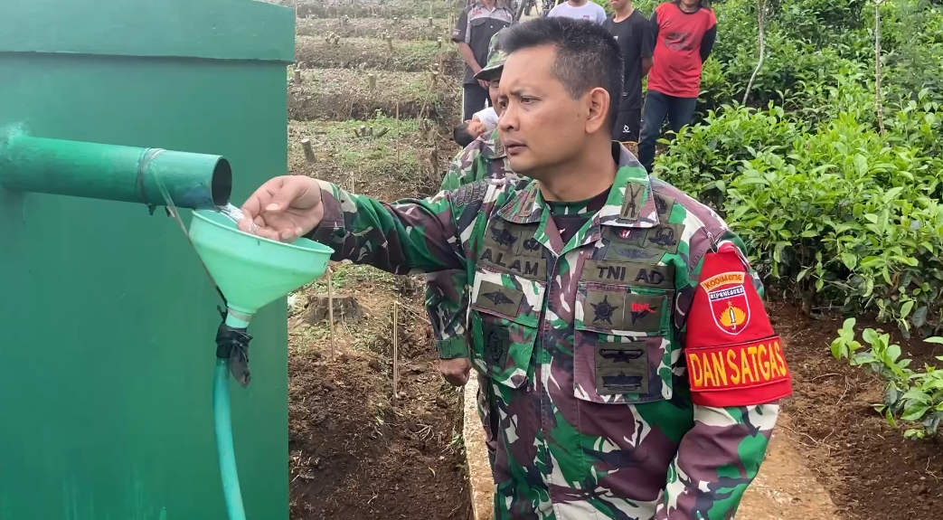 TMMD Kodim Batang Berhasil Tuntaskan Sulitnya Air Bersih di Desa Pacet