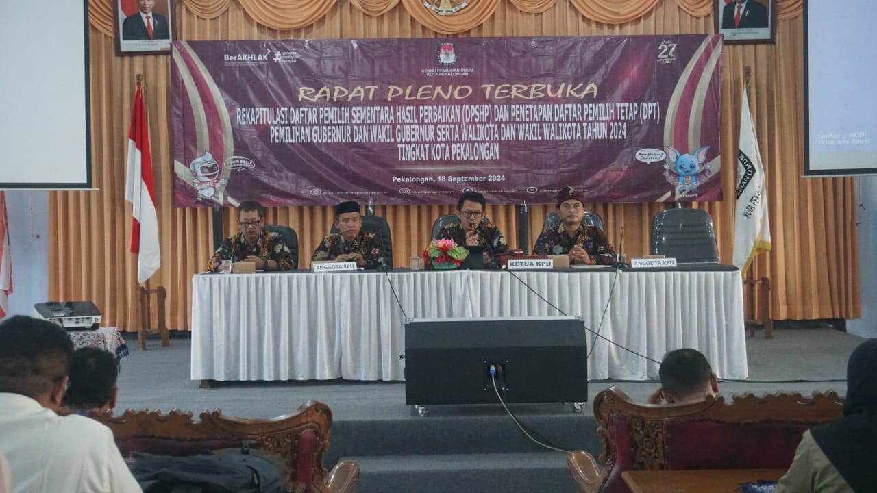 KPU Kota Pekalongan Tetapkan DPSHP Pilkada 2024 Capai 232.064 Pemilih