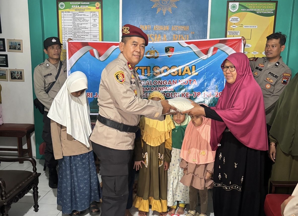 Sat Reskrim Polres Pekalongan Kota Gelar Bhakti Sosial di Panti Asuhan Wisma Rini Peringati Hari Jadi Fungsi Reserse ke-78